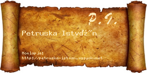 Petruska István névjegykártya
