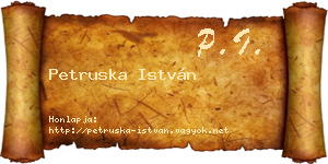Petruska István névjegykártya