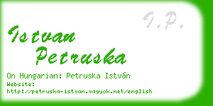 istvan petruska business card