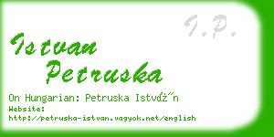 istvan petruska business card